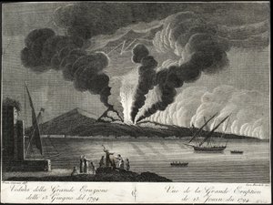 1794年6月15日の大噴火の様子 作： Francesco Catozzi